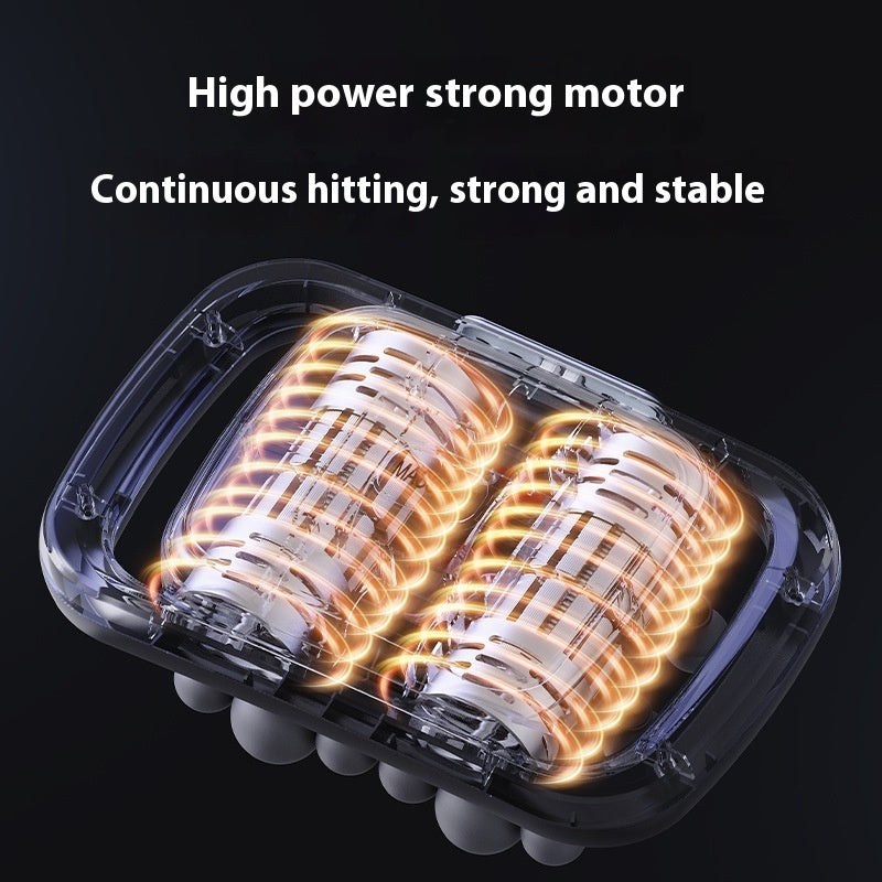 "12-Kopf Tiefenmassagegerät - Hochfrequenz-Vibrations-Entspannung für Rücken und Taille, Mehrstufige Einstellung, LCD-Display, Bürstenmotor"