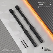 "Kabelloses Widerstandsband für Armtraining - Fitness Seilzug für Männer - Super elastisch, PVC, Farben: Herbstkirsche, Obsidian-Schwarz, Rauchgrau"