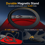 "Großbild-Magnetisches Handyhülle mit Hautähnlicher Oberfläche, Ständer und Stoßfestem Design - Kompatibel mit iPhone"