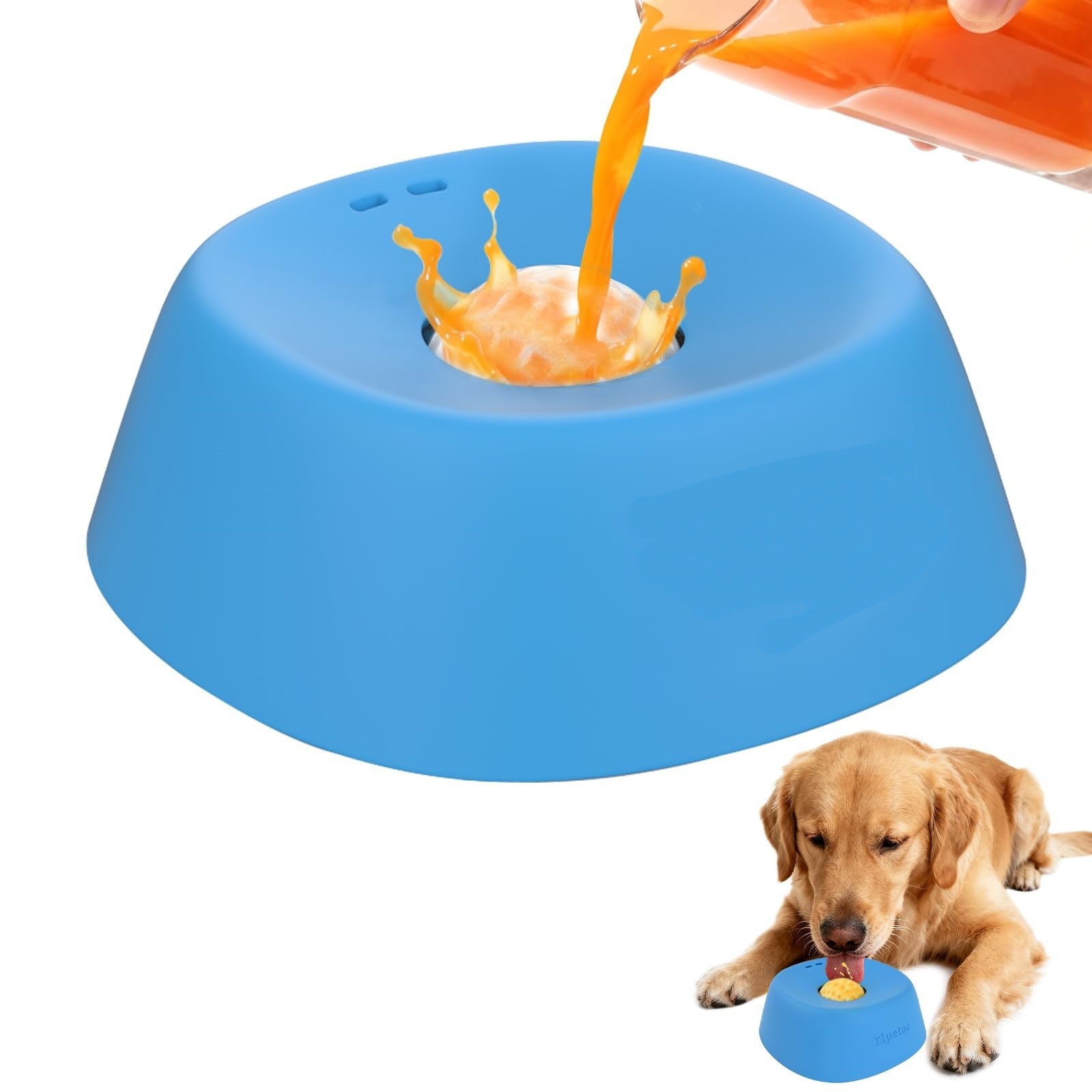 "Anti-Erstickungs-Hundeschüssel: Rutschfester Pet Slow Feeder und Leck-Spielzeug für Flüssigleckerbissen, Knochenbrühe, Joghurt - Hochwertiges Material, Einzigartiges Design"