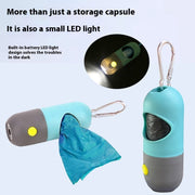 "LED-Leuchten Haustier Kotbeutelspender - Leicht zu Zerreißen, Dicker & Auslaufsicher - Ideal für Hunde & Katzen - Tragbar und Praktisch für Reisen"