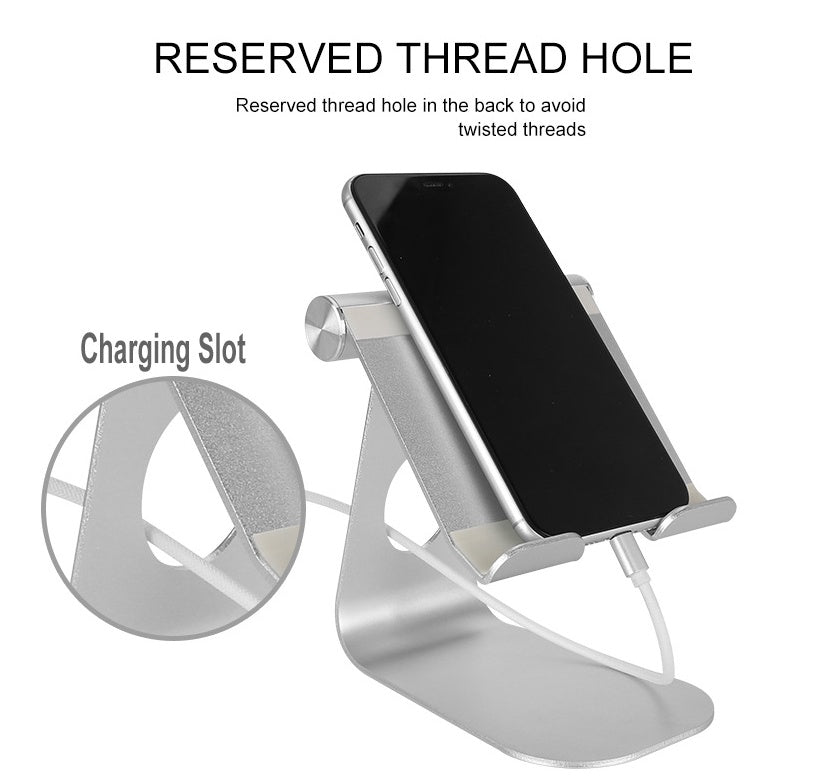 "Universeller Tablet-Ständer Halterung, Einstellbar & Robust, Kompatibel mit Apple iPad und Smartphone, 4-13 Zoll, Rutschfest & Kratzfest, Aluminium - Perfekt für Büro und Zuhause"