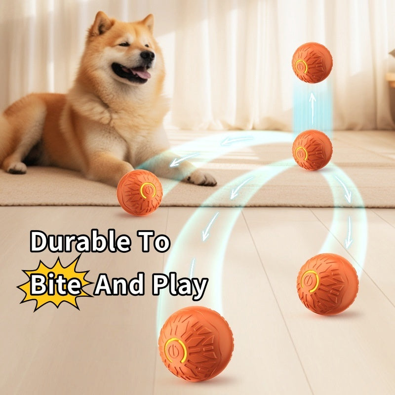 "Interaktiver Leuchtender Hundespielball - Automatischer Elektro Sprungball für Haustiertraining, Zahnreinigung und Muskelübung - Robuste Gummimaterial, Sicher für Aggressive Kauer"