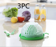 "Revolutionärer Salatschneider & Abtropfsieb: Schnell, Sicher & BPA-Frei für Perfekte Salate"