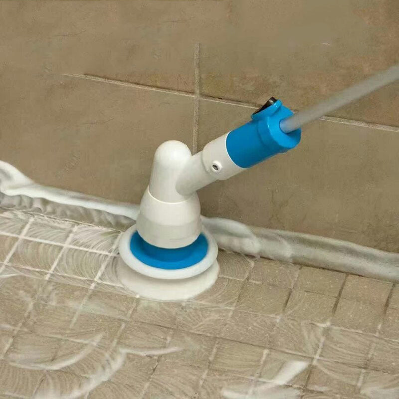 "Elektrische Reinigungsbürste mit Hochfaser-Nylonborsten - 3 Aufsätze inklusive: Kuppel, Flach & Ecke"