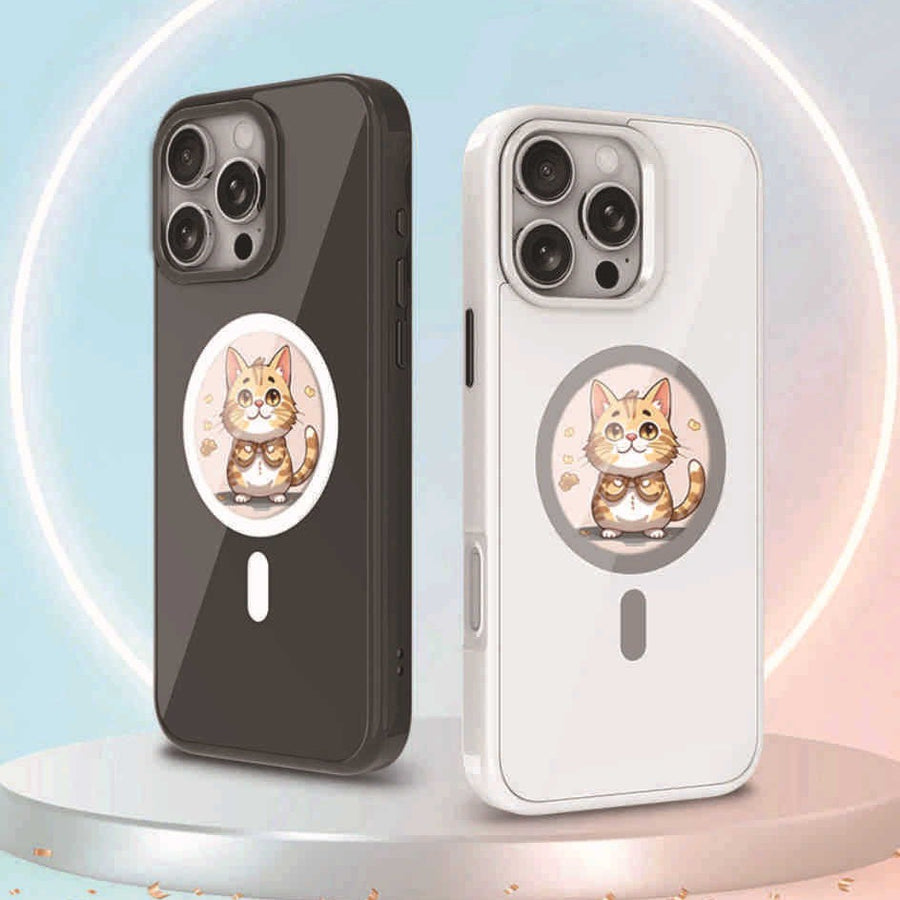 "Premium Magnetisches HD Handycase - TPU Rückdeckel Stil mit Tiermotiven, Schwarz und Weiß verfügbar"