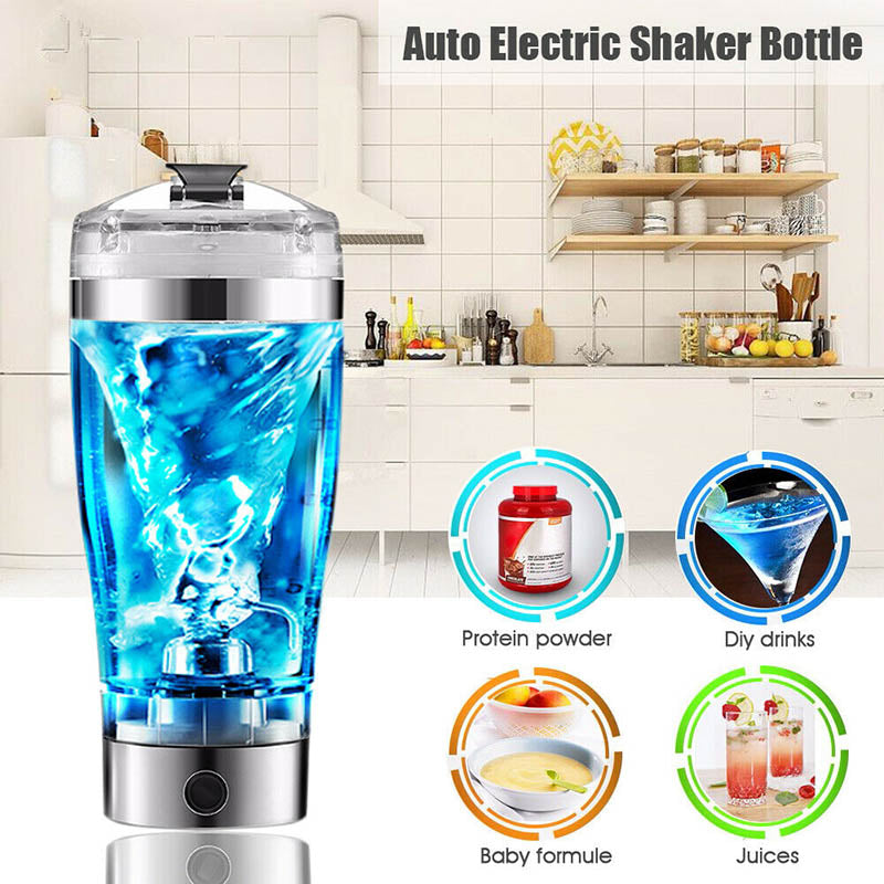 "Elektrischer Eiweiß-Shake-Mixer USB, Tragbarer Milch-Kaffee-Blender, Fitness-Sportflasche 600ml, Leicht zu Reinigen, Perfekt für Unterwegs"