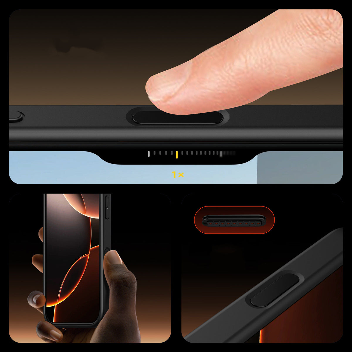 "Stoßfeste Magnetische Handyhülle Kompatibel mit iPhone 16 - Leicht, Transparent und Attraktiv"
