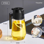 Zwei-in-Eins-Glas Öler - Automatische Pressung mit großer Kapazität Sprühöl-Dispenser Flasche