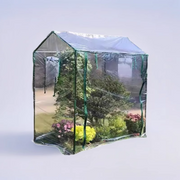 "Robustes Gartenhaus-Isoliercover: Frost- & Regenschutz mit Rolltür für optimales Pflanzenwachstum"
