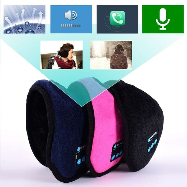 "Warme Bluetooth Ohrenschützer - Kabellose Kopfhörer mit Freisprechfunktion für kalte Tage"