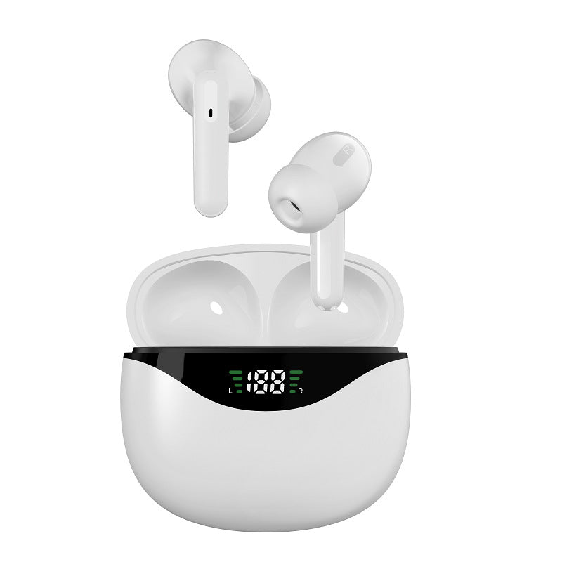 "Touch Bluetooth 5.0 Headset mit Digitalanzeige - Kabellos, Stereo, Musikunterstützung und Anruffunktion in Schwarz, Weiß, Rosa"