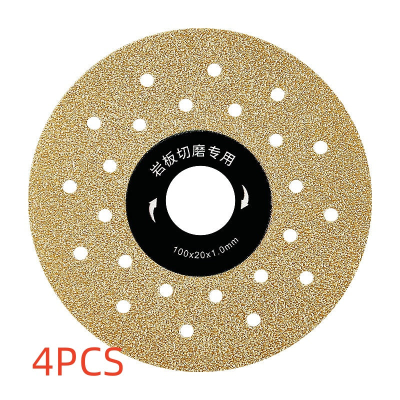"Premium Goldener Sternenexplosion Schneidscheibe - Speziell für Steinplatten - Trimmen, Glätten & Polieren - 100mm Durchmesser"