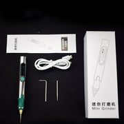 "Verstellbare Elektrische Gravurstift mit Schnellladung - Mini Handgehaltener Grinder, Wiederaufladbar, Inklusive Zubehör"
