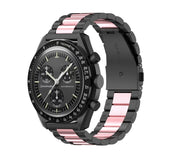 "Vielseitige Edelstahl Armbanduhr mit Drei-Perlen-Stahlband in Verschiedenen Farben - 20mm Interface Größe"