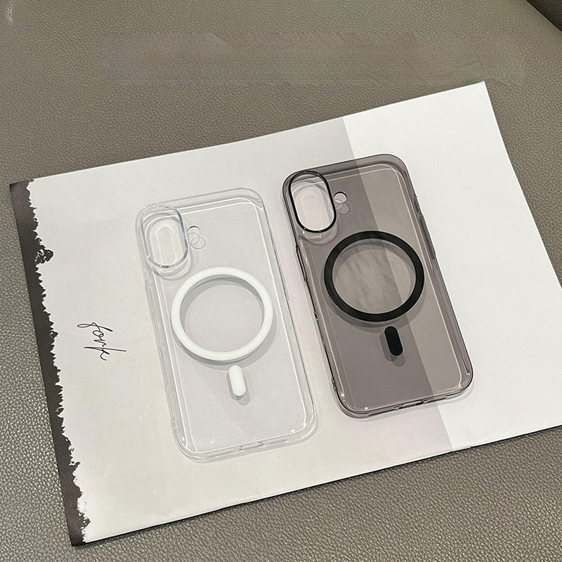 "Ultra-dünne Transparente Magnetische Handyhülle, Anti-Fall PC Material, Kompatibel mit Apple"