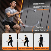 "Kabelloses Widerstandsband für Armtraining - Fitness Seilzug für Männer - Super elastisch, PVC, Farben: Herbstkirsche, Obsidian-Schwarz, Rauchgrau"