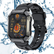 "Modische Sport-Smartwatch mit Herzfrequenzmessung, Wasserdicht, Silikonarmband, TFT-Bildschirm, Magnetisches Laden - Schwarz/Orange/Grün/Gelb"
