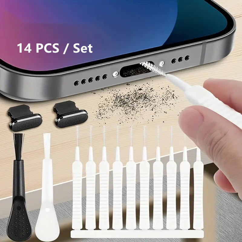 "Premium Reinigungsset für Handy-Ladeanschlüsse und Computertastaturen - Für Spürbar Bessere Verbindungen und Zuverlässige Geräteleistung"