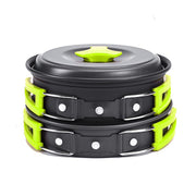 "Hochwertiges Camping-Kochset aus Aluminium - Outdoor-Kochgeschirr mit Topf, Pfanne, Teekanne & Mehr - Ideal für Wandern, Picknick, BBQ"