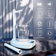 "Intelligenter Tragbarer Wasserspender mit Aufladbarem Akku, Ausziehbarem Rohr und Mengenregulierung"