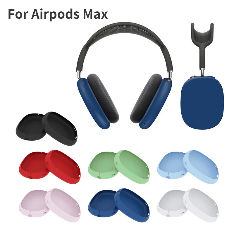 "Silikon Schutzhülle für Apple Air Pods Max Kopfhörer - Trendiges Design, Einfache Stil, Solide Farbe - Jetzt auf Lager"