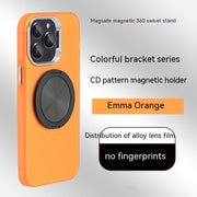 "Farbenfrohe 360° Drehbare Magnetische Handyhülle mit Klebehalterung und Legierungslinsenschutz für iPhone - Stoßfest, Wärmeableitung, Anti-Fall, Anti-Fingerabdruck"