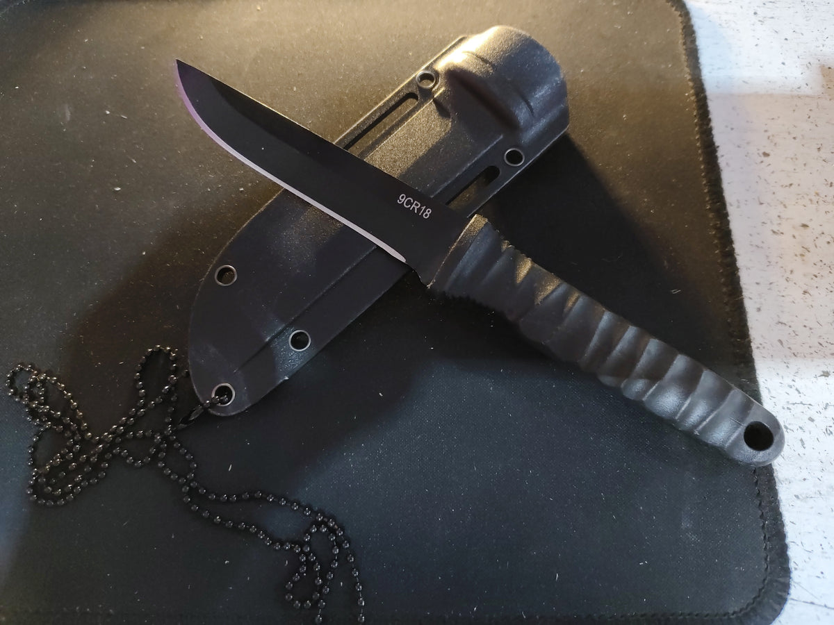 "Premium Outdoor-Multifunktionsmesser aus 9CR13 Stahl - Robustes Camping-Überlebensmesser mit ABS-Griff & Schutzscheide"