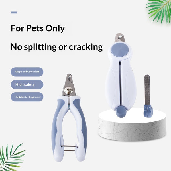 "Premium ABS Hunde Nagelknipser mit Nagelfeile - Sky Blau, Weiß"