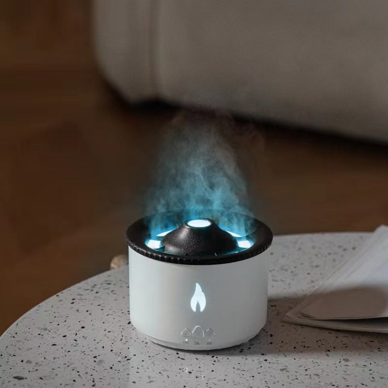 "Kreativer Ultraschall Aroma-Diffusor mit Vulkan & Quallen-Lichteffekten - Luftbefeuchter für Entspannung und Wohlbefinden"