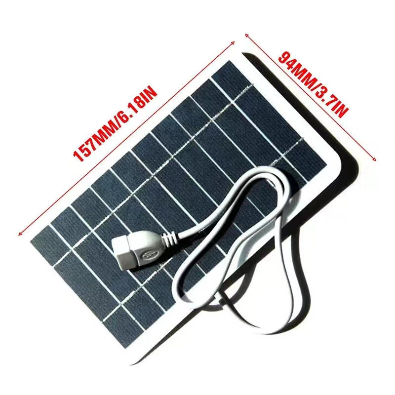 "2W 5V Tragbares, Minimalistisches Solarpanel-Ladegerät - Energieeffizient & Vielseitig für Unterwegs und Zuhause"