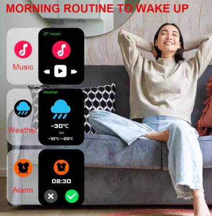 "HD-Display Sport-Smartwatch mit Solarquarz-Bewegung, TPU-Armband, ABS-Gehäuse - Schwarz & Silber"