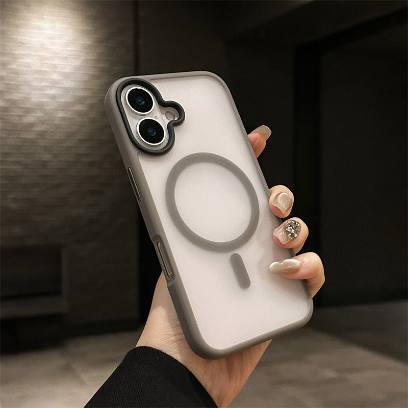 "Hautfreundliche Matte Magnetische Handyhülle, 2-in-1 PC Material, Kompatibel mit iPhone Modellen"