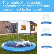 "Hundesprinkler Outdoor Spielzeug - Rutschfeste Schwimmmatte und Splash Pad für Hunde"