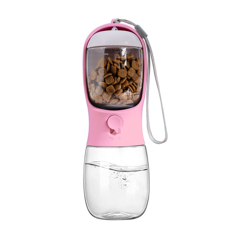"Tragbarer Hunde-Wasserflasche mit Futterbehälter - Welpen Zubehör & Essentials für Yorkie, Chihuahua, Katze - Perfekt für Spaziergänge und Wanderungen"