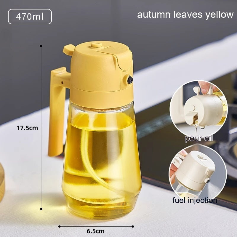 Zwei-in-Eins-Glas Öler - Automatische Pressung mit großer Kapazität Sprühöl-Dispenser Flasche