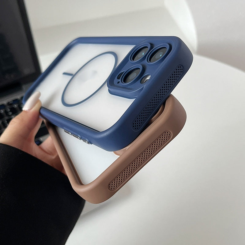 "Magnetische Stoßfeste Handyhülle für iPhone 17, Mattes Design, Weiche TPU Abdeckung, Verschiedene Farben"