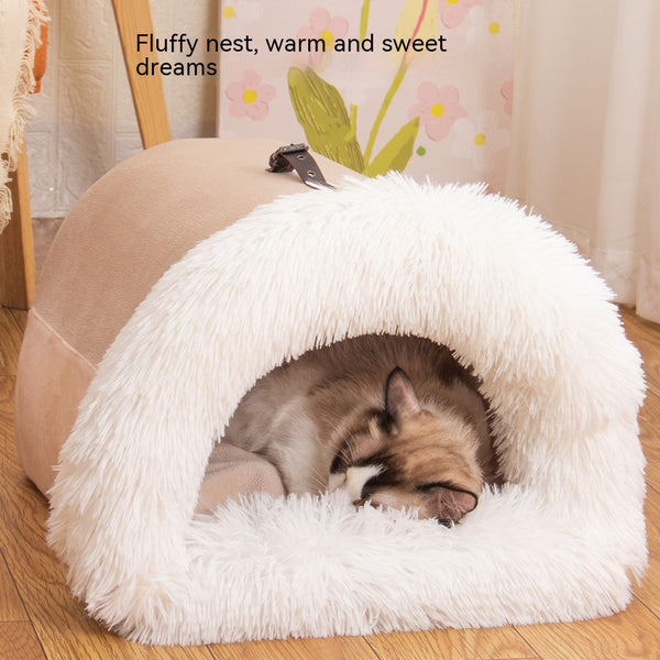 "Splice Tragbares Haustiernest: Kuscheliges, Wärmendes & Feuchtigkeitsbeständiges Hund- und Katzenbett für Herbst und Winter, Leicht zu Reinigen, Dekorativ"