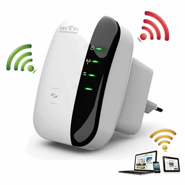 "Leistungsstarker WLAN-Repeater - 300Mbps, 2,4GHz, WPA2-Sicherheit, einfache Einrichtung, Ethernet-Anschluss"