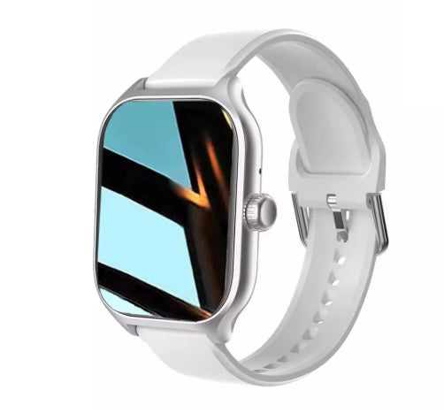 "HD-Display Sport-Smartwatch mit Solarquarz-Bewegung, TPU-Armband, ABS-Gehäuse - Schwarz & Silber"