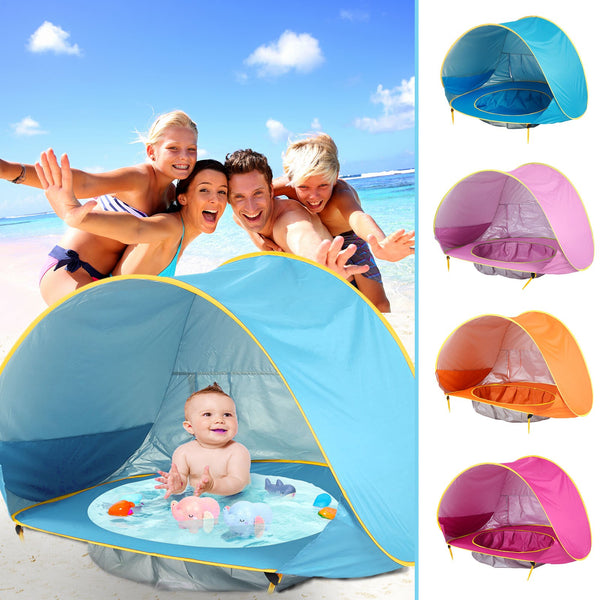 "Tragbares Baby-Strandzelt mit UV-Schutz & Schatten-Pool: Outdoor-Spielhaus für Kinder, Wasserdicht und Faltbar, Ideal für 3-jährige Jungen und Mädchen"