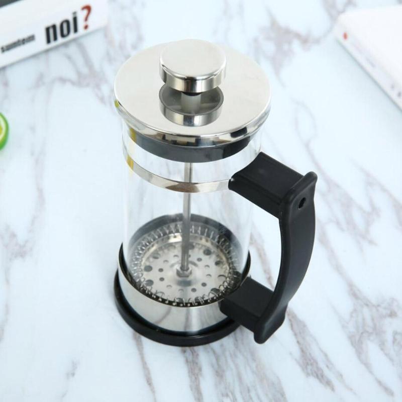 "Hochwertige Kaffeemaschine aus Glas und 304 Edelstahl, 350ml Kapazität - Perfekt für Zuhause und Büro"