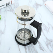 "Hochwertige Kaffeemaschine aus Glas und 304 Edelstahl, 350ml Kapazität - Perfekt für Zuhause und Büro"