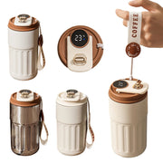 "Intelligente Digitale Thermosflasche - Tragbarer Edelstahl-Kaffeebecher, Auto-Isolierbecher, Vakuum-Flasche, 450ml Kapazität, Hitze- und Kältebeständig"