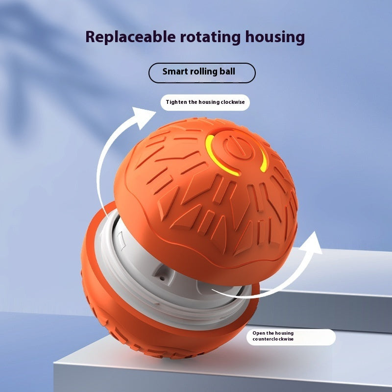 "Interaktiver Leuchtender Hundespielball - Automatischer Elektro Sprungball für Haustiertraining, Zahnreinigung und Muskelübung - Robuste Gummimaterial, Sicher für Aggressive Kauer"