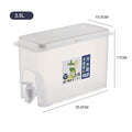 "Großkapazität Kühlschrank Aufbewahrungskrug mit Wasserhahn, Lebensmittelechter PP-Kunststoff, 3.5L - Ideal für Säfte und Eistee"