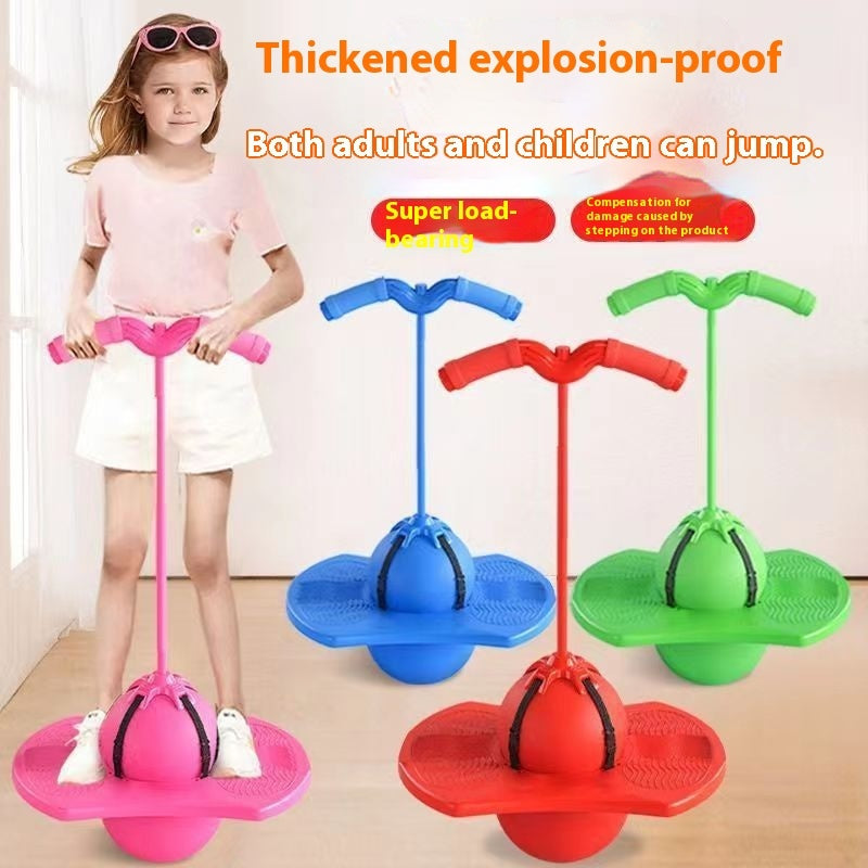 "Fitness Jumping Ball für Kinder & Erwachsene - Balance-Training Spielzeug, Robust & Elastisch, Leuchtende Farben, Griff-Varianten Verfügbar"