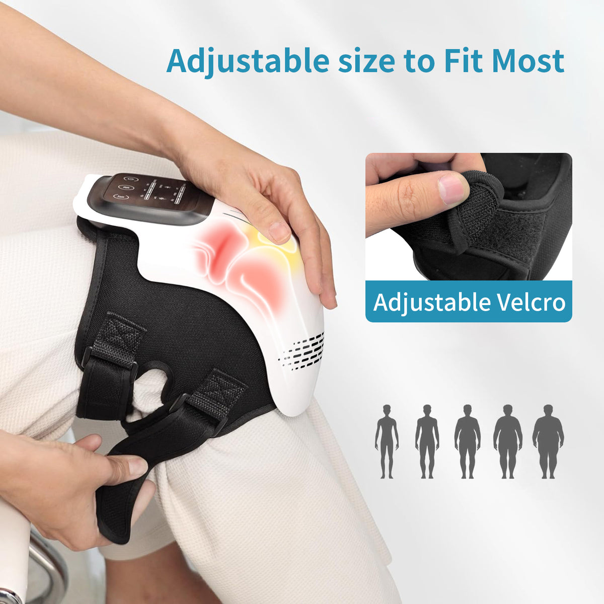 Intelligentes Heimgerät Elektrisches intelligentes Knie-Massagegerät mit Knetfunktion und Heizfunktion Wiederaufladbares Knie-Massagegerät zur Schmerzlinderung mit Infrarot-Laser und Vibration