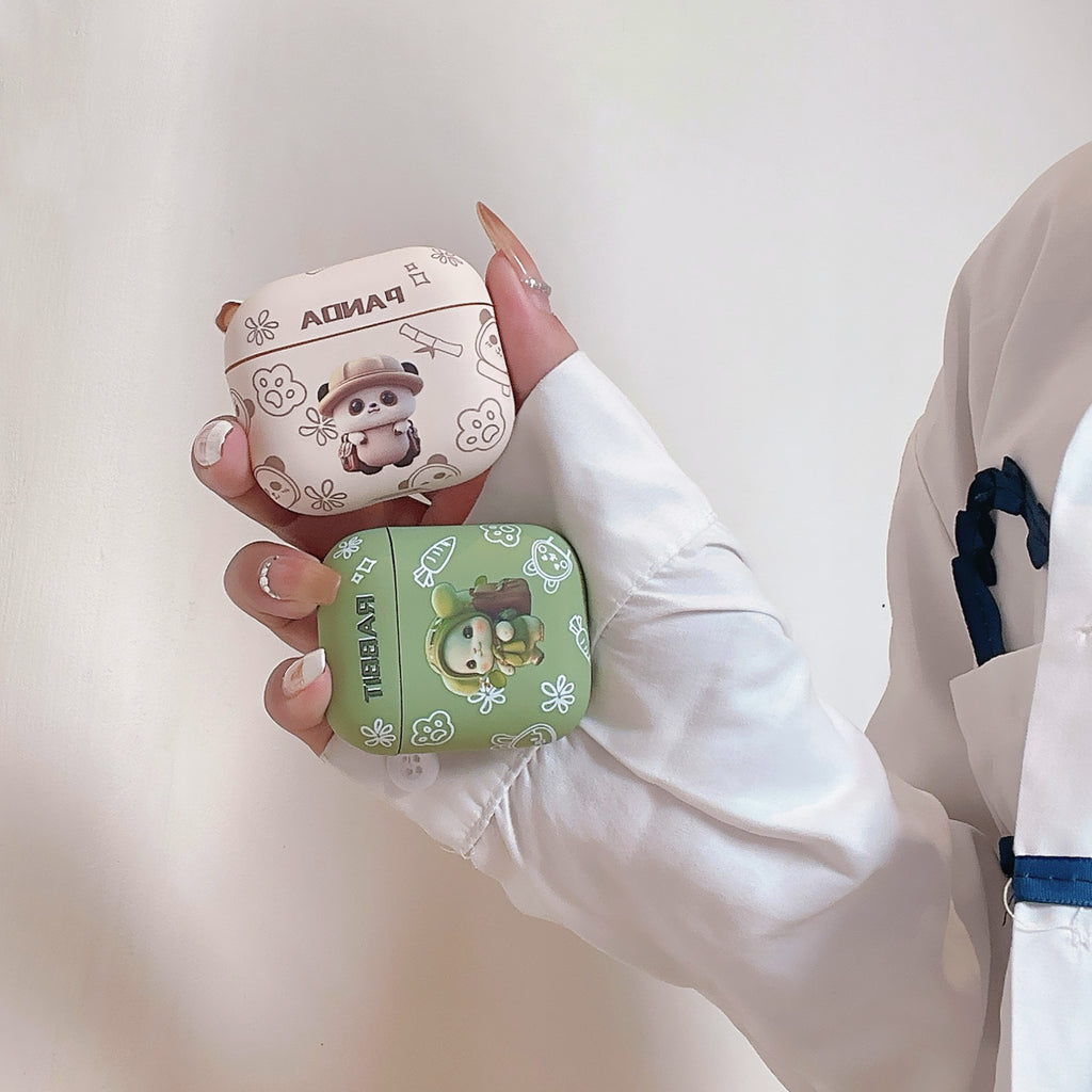 Applicable Pods Cartoon Frosted Water Sticker Earphone Protective Cover 3 Big Eyes Second Generation Earphone Case