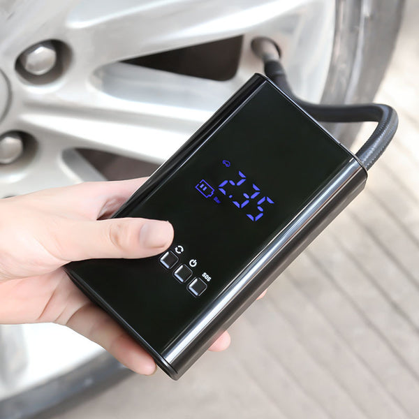 "Kompakter Digitaler Auto-Luftkompressor - Drahtlos, Tragbar & Smart mit Hochleistungs-USB-Aufladung"